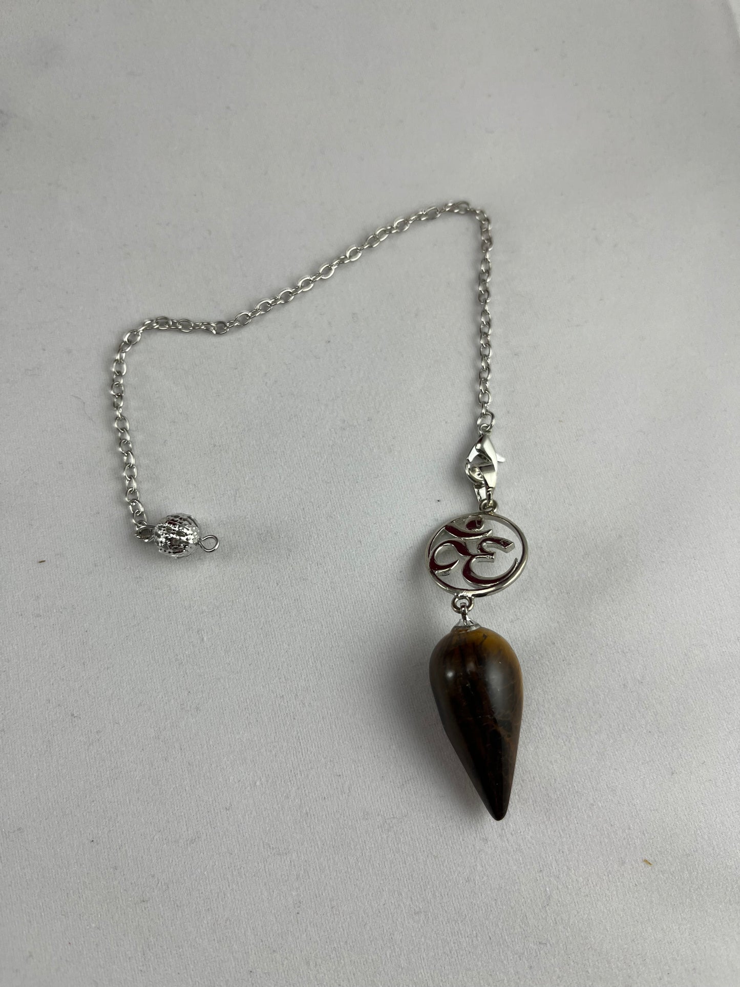Pendulum with Om Symbol and Tiger's Eye