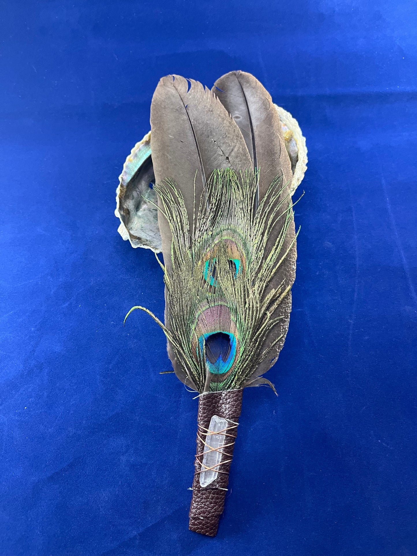 Cleansing Feather - Fan with Quartz