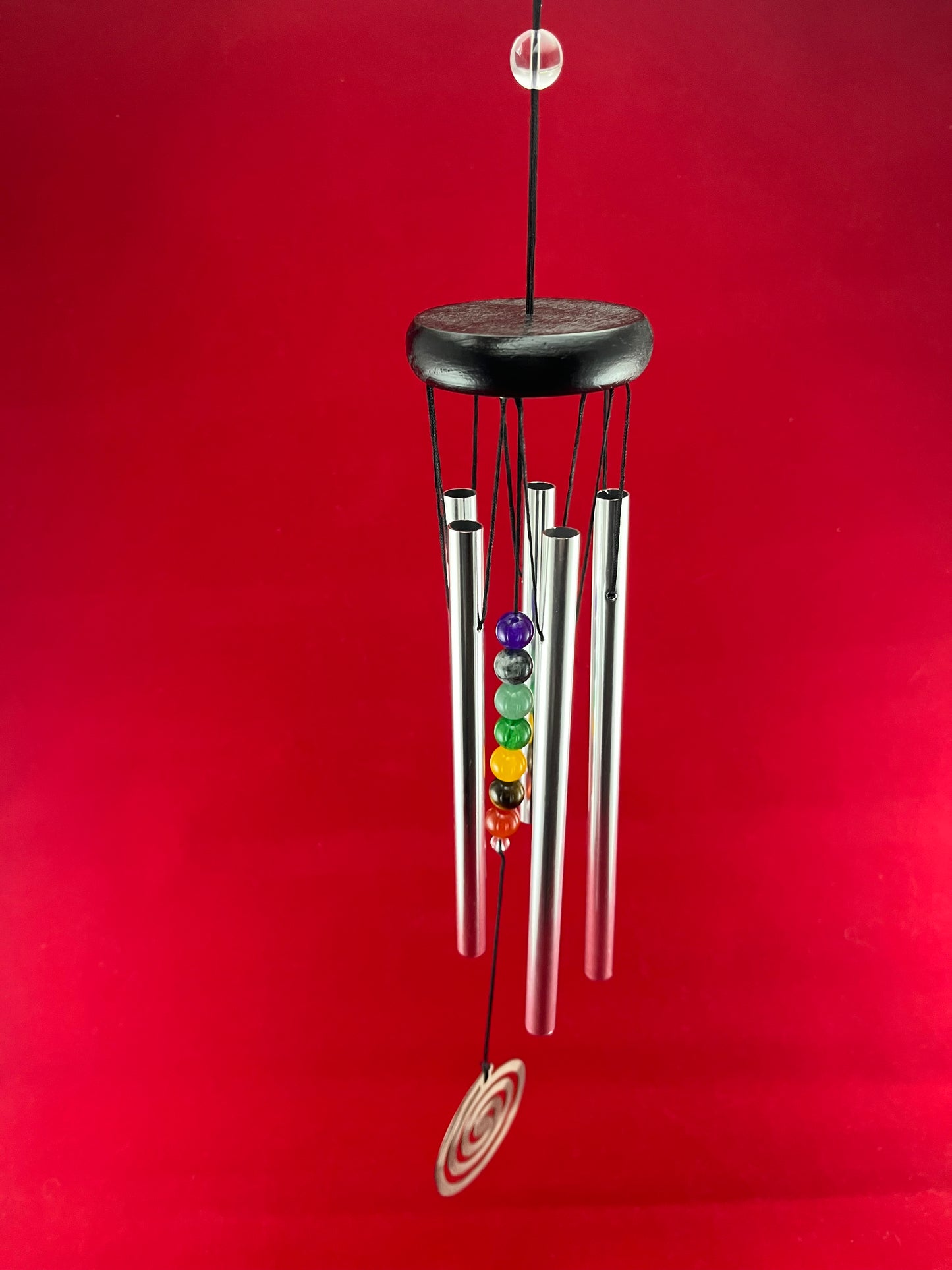 Chakra Stone Chime - Spiral with Tumbled Stones