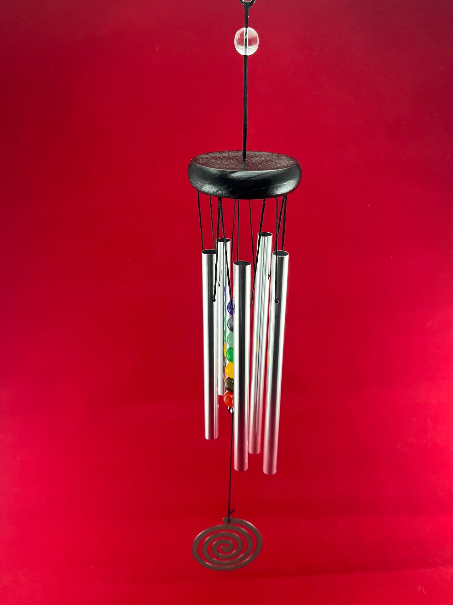 Chakra Stone Chime - Spiral with Tumbled Stones
