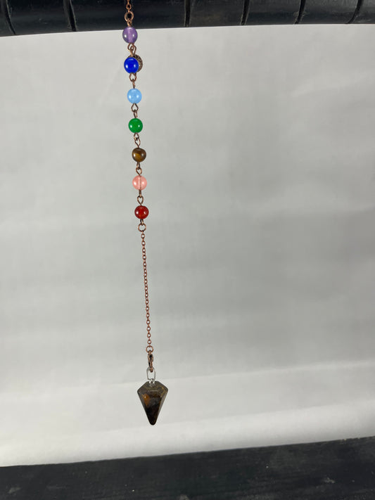 Chakra Pendulum with Tiger's Eye