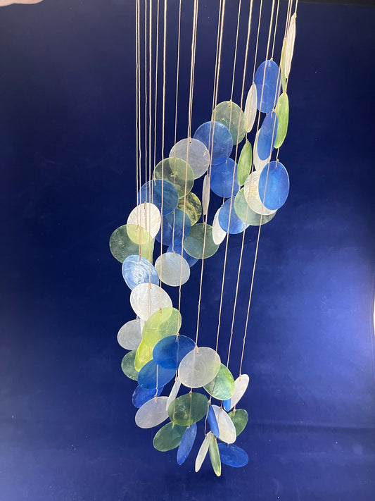 Spiral Shell Chimes - Green / Blue